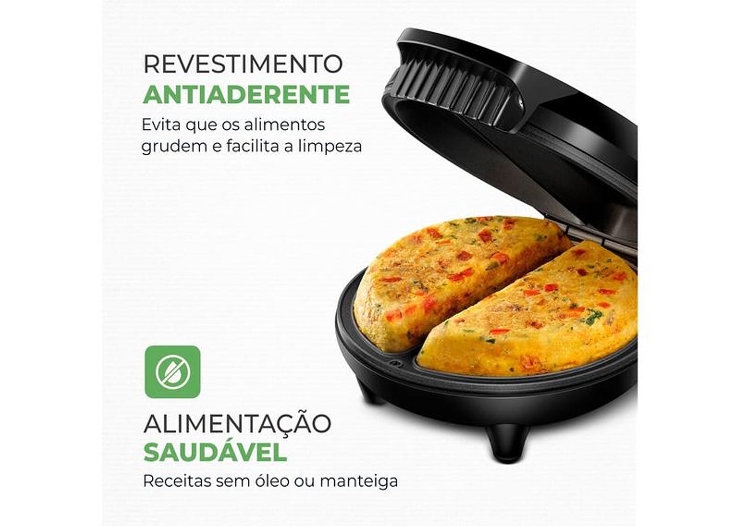 Omeleteira Elétrica Mondial Omelet Pratic OM-04-BI Preto e Prata
