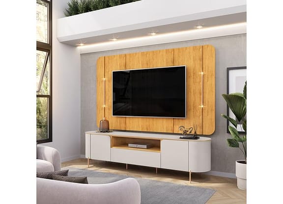 Rack para TV até 75" 1 Gaveta 2 Portas DJ Móveis Areta