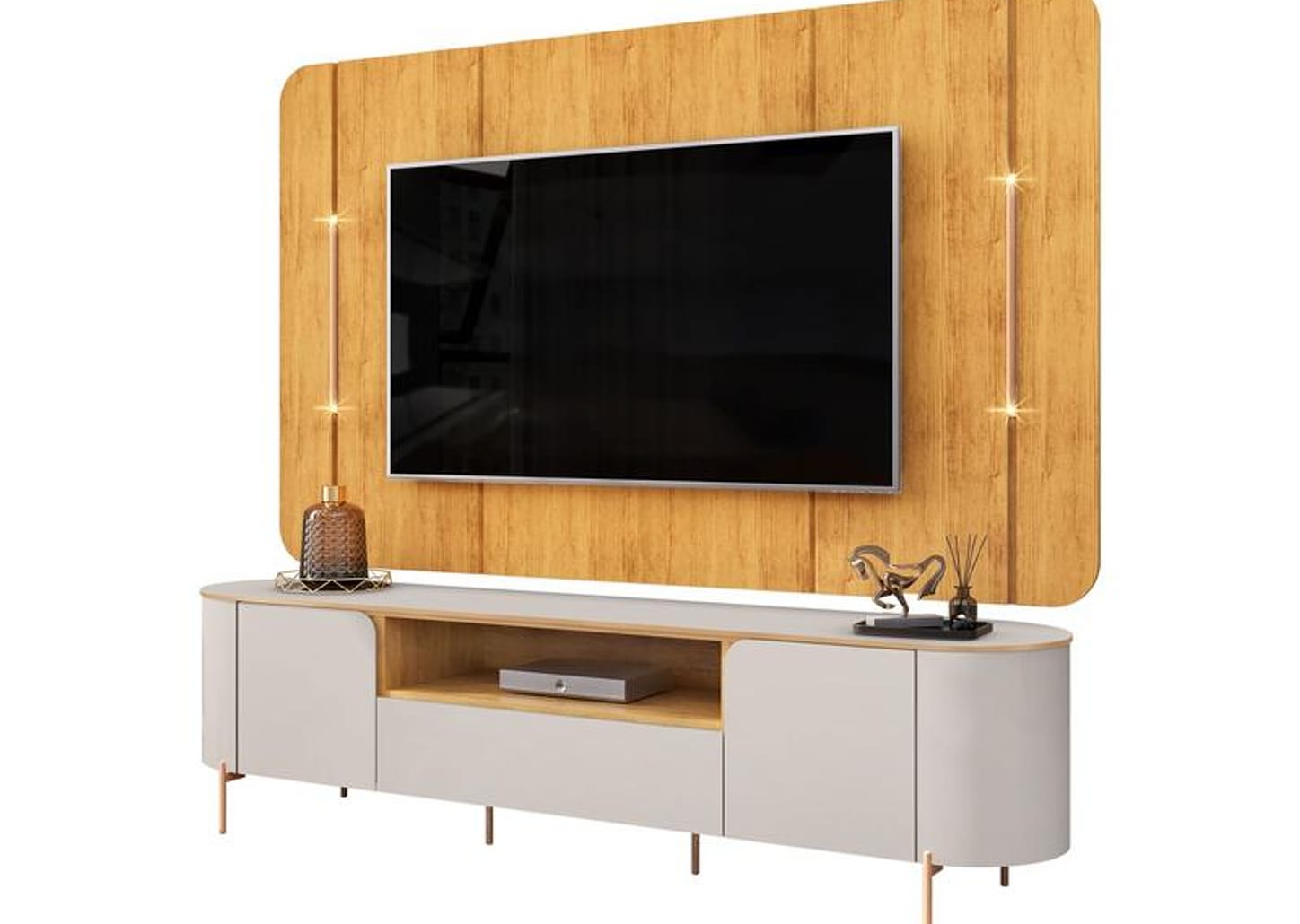 Rack para TV até 75" 1 Gaveta 2 Portas DJ Móveis Areta