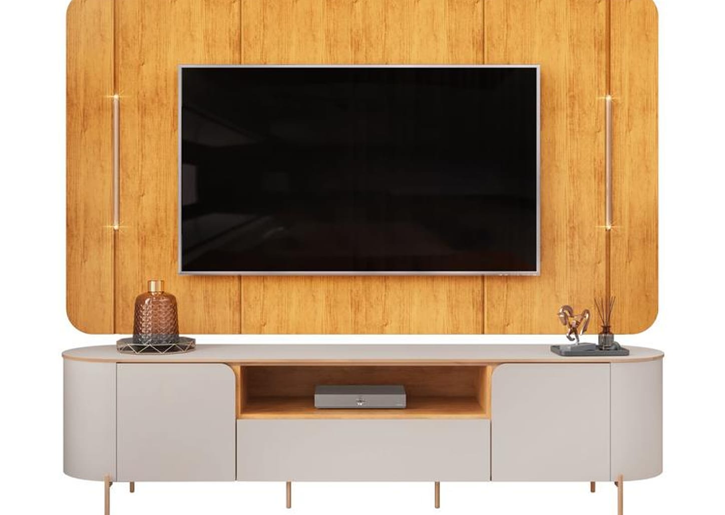 Rack para TV até 75" 1 Gaveta 2 Portas DJ Móveis Areta