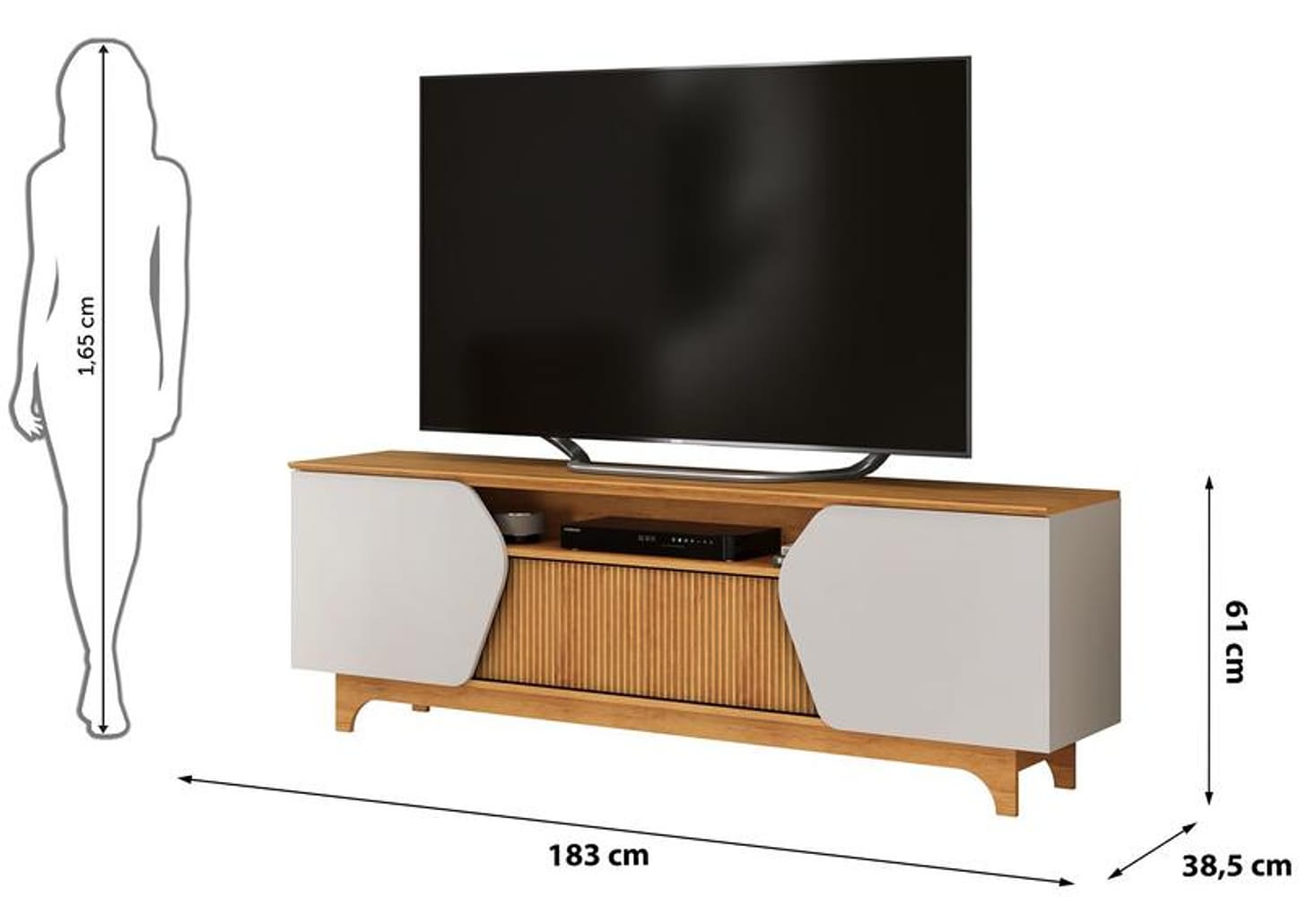 Rack para TV até 75" 4 Portas DJ Móveis Helo