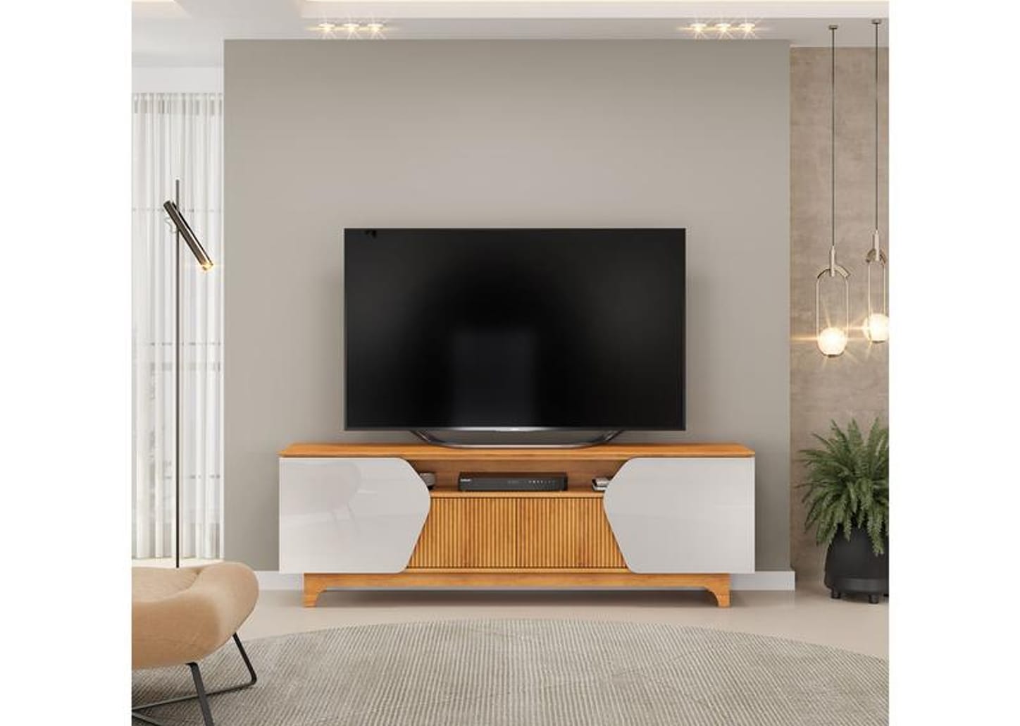 Rack para TV até 75" 4 Portas DJ Móveis Helo