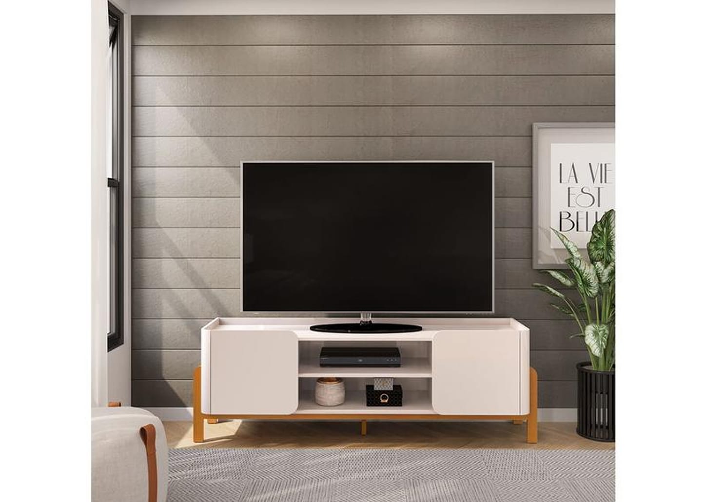 Rack para TV até 65" 2 Portas DJ Móveis Cher