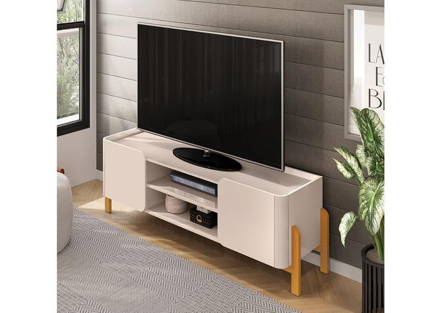 Rack para TV até 65" 2 Portas DJ Móveis Cher