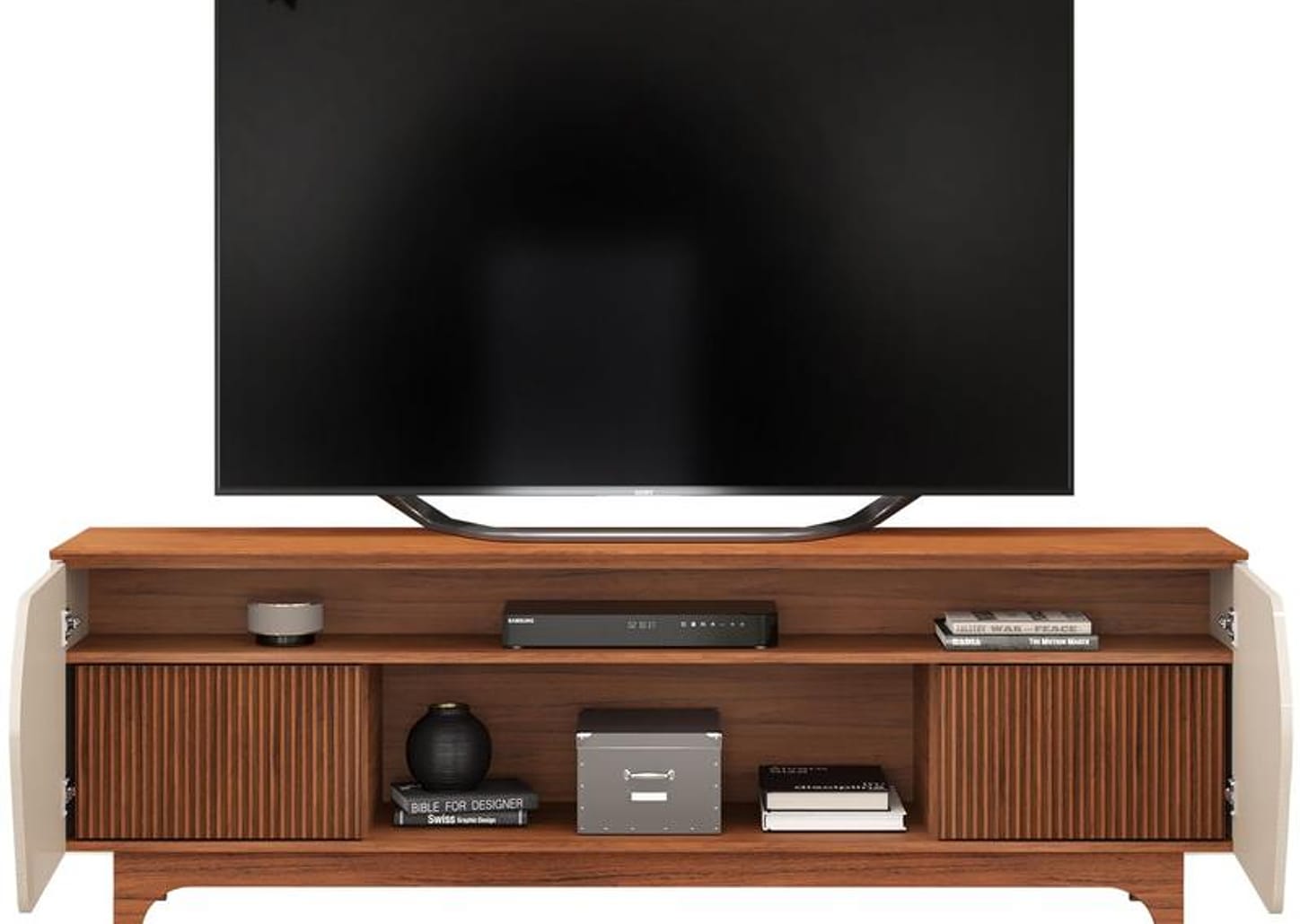 Rack para TV até 75" 4 Portas DJ Móveis Helo