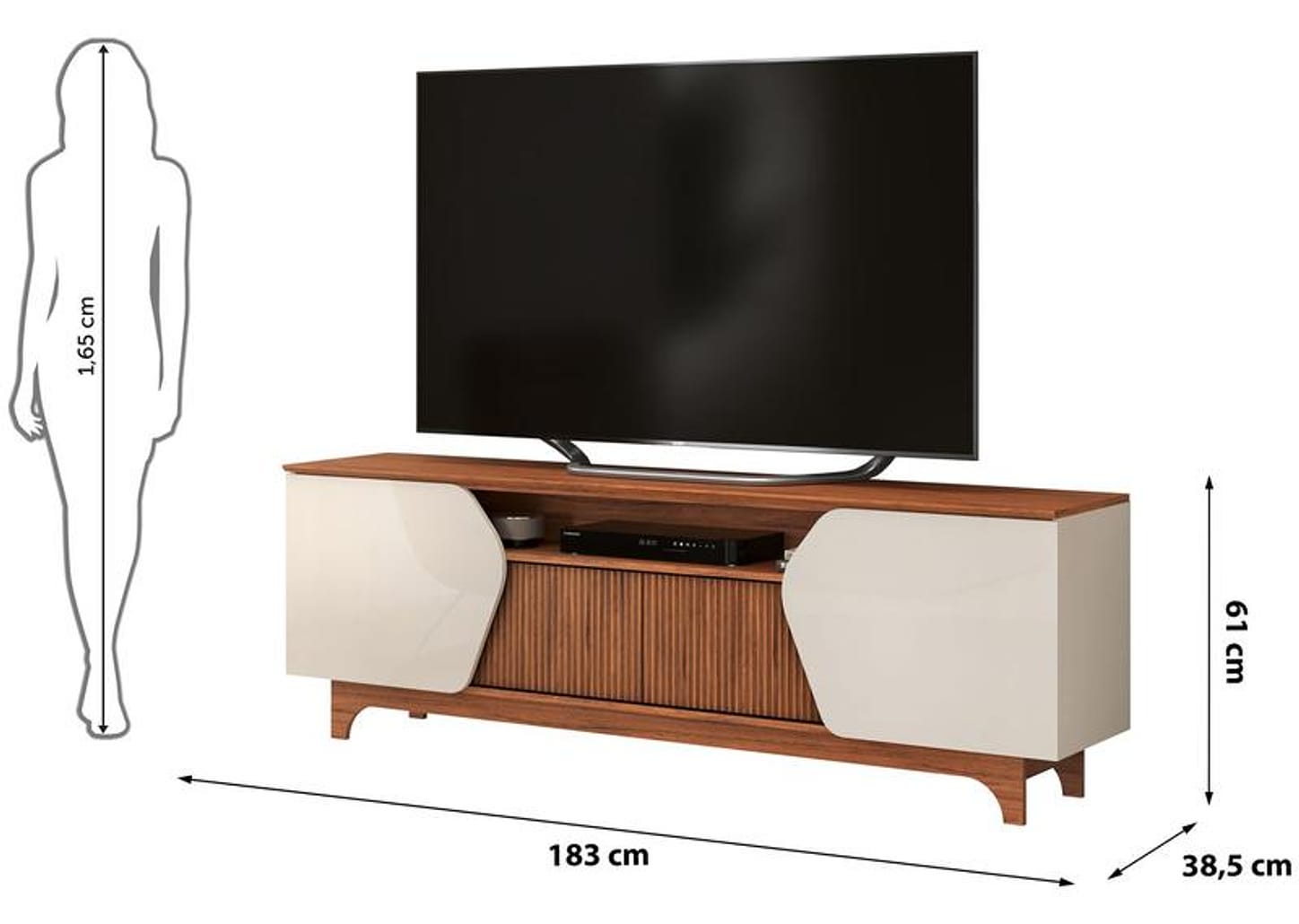 Rack para TV até 75" 4 Portas DJ Móveis Helo