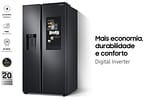 Geladeira/Refrigerador Samsung Smart Side by Side Black Inox 585L Family Hub RS58T5561