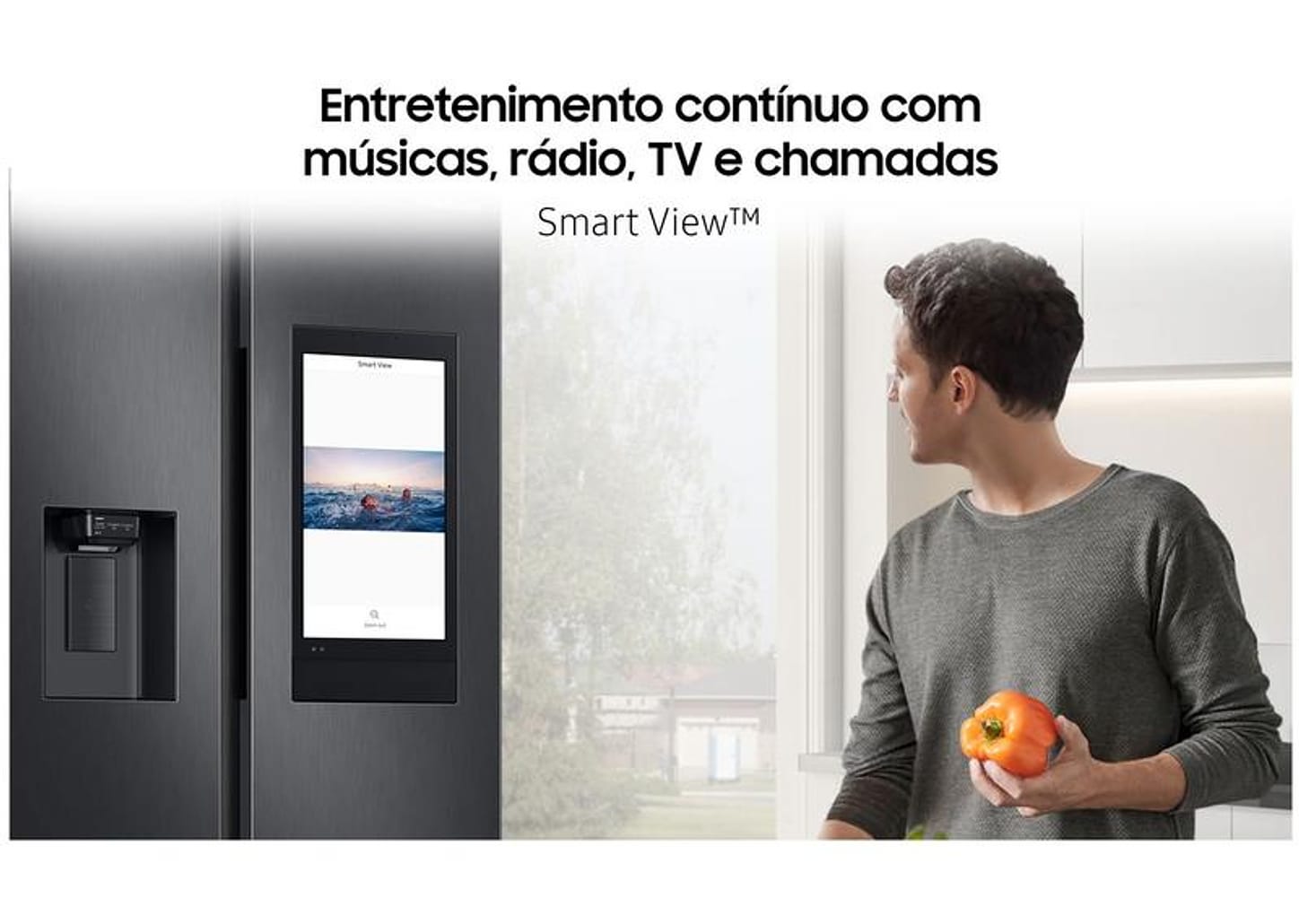 Geladeira/Refrigerador Samsung Smart Side by Side Black Inox 585L Family Hub RS58T5561