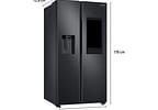 Geladeira/Refrigerador Samsung Smart Side by Side Black Inox 585L Family Hub RS58T5561