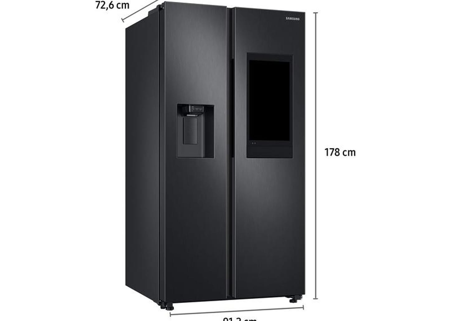 Geladeira/Refrigerador Samsung Smart Side by Side Black Inox 585L Family Hub RS58T5561
