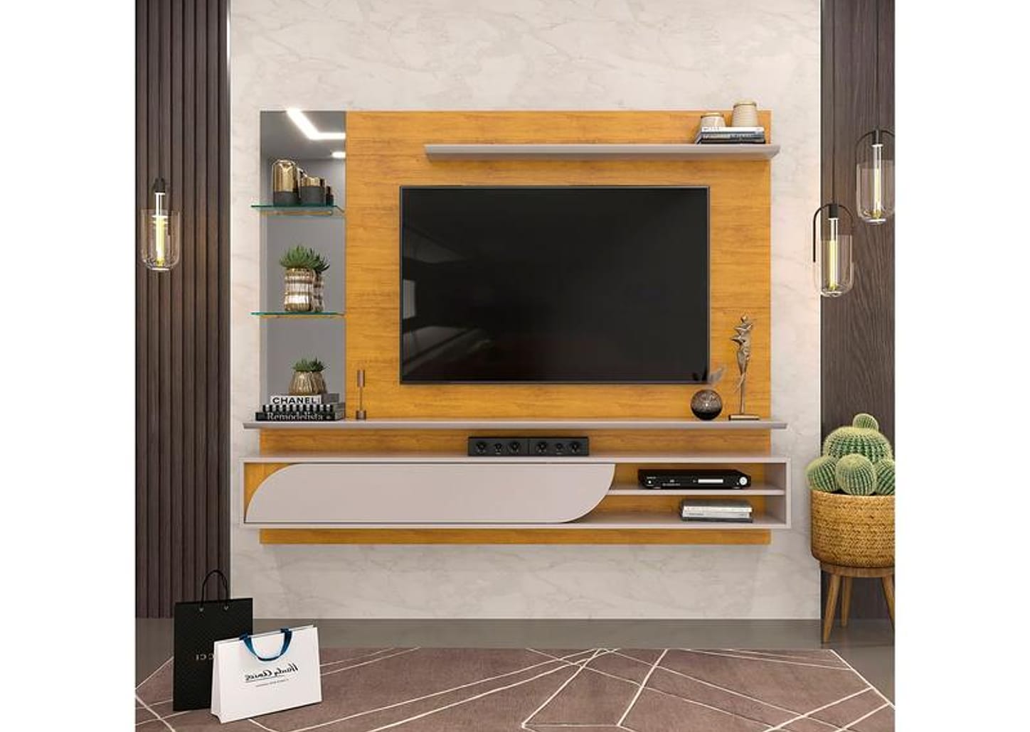 Painel para TV até 60" DJ Móveis Ravi