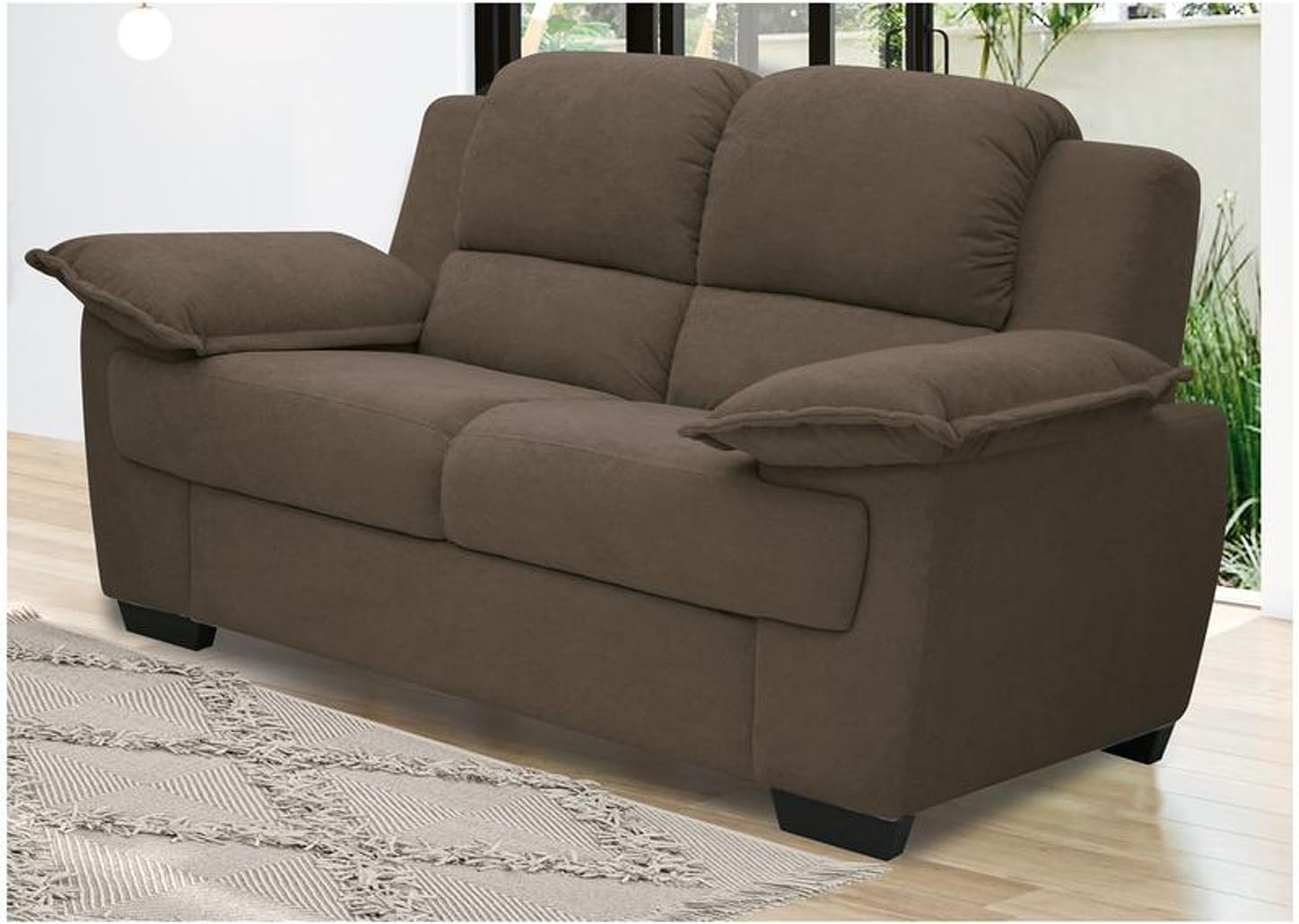 Sofá 2 Lugares Suede Carmel Linoforte