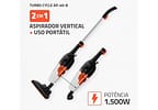 Aspirador de Pó 2 em 1 Mondial 1500W Turbo Cycle AP-40-B Preto e Laranja