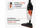 Aspirador de Pó 2 em 1 Mondial 1500W Turbo Cycle AP-40-B Preto e Laranja