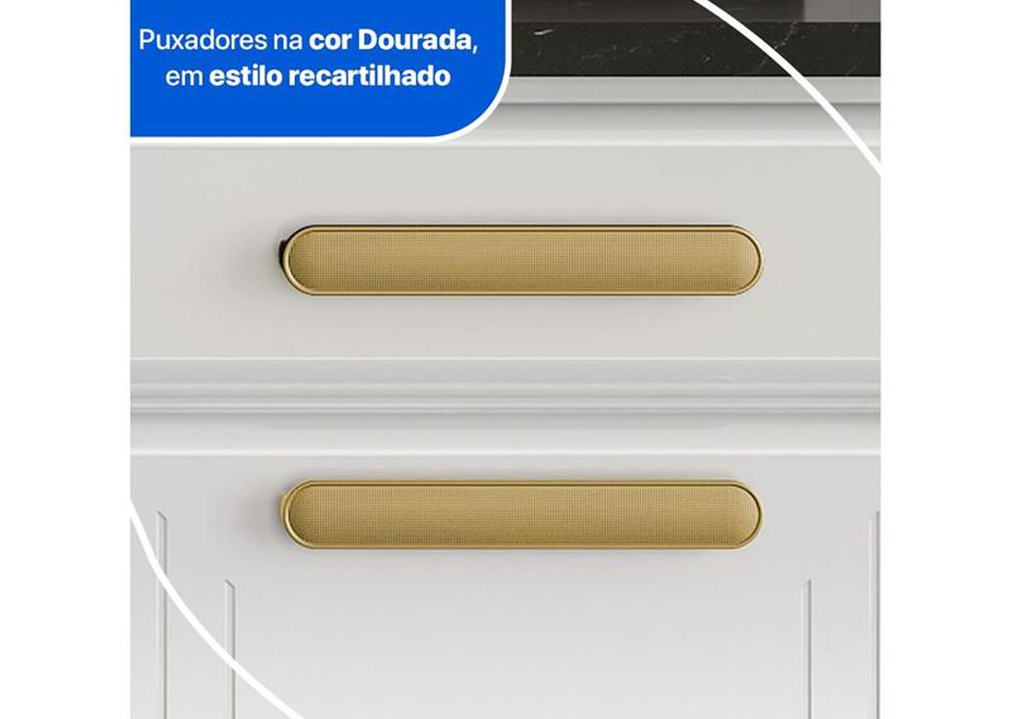 Balcão de Cozinha Telasul Aço 3 Portas 2 Gavetas Ágata