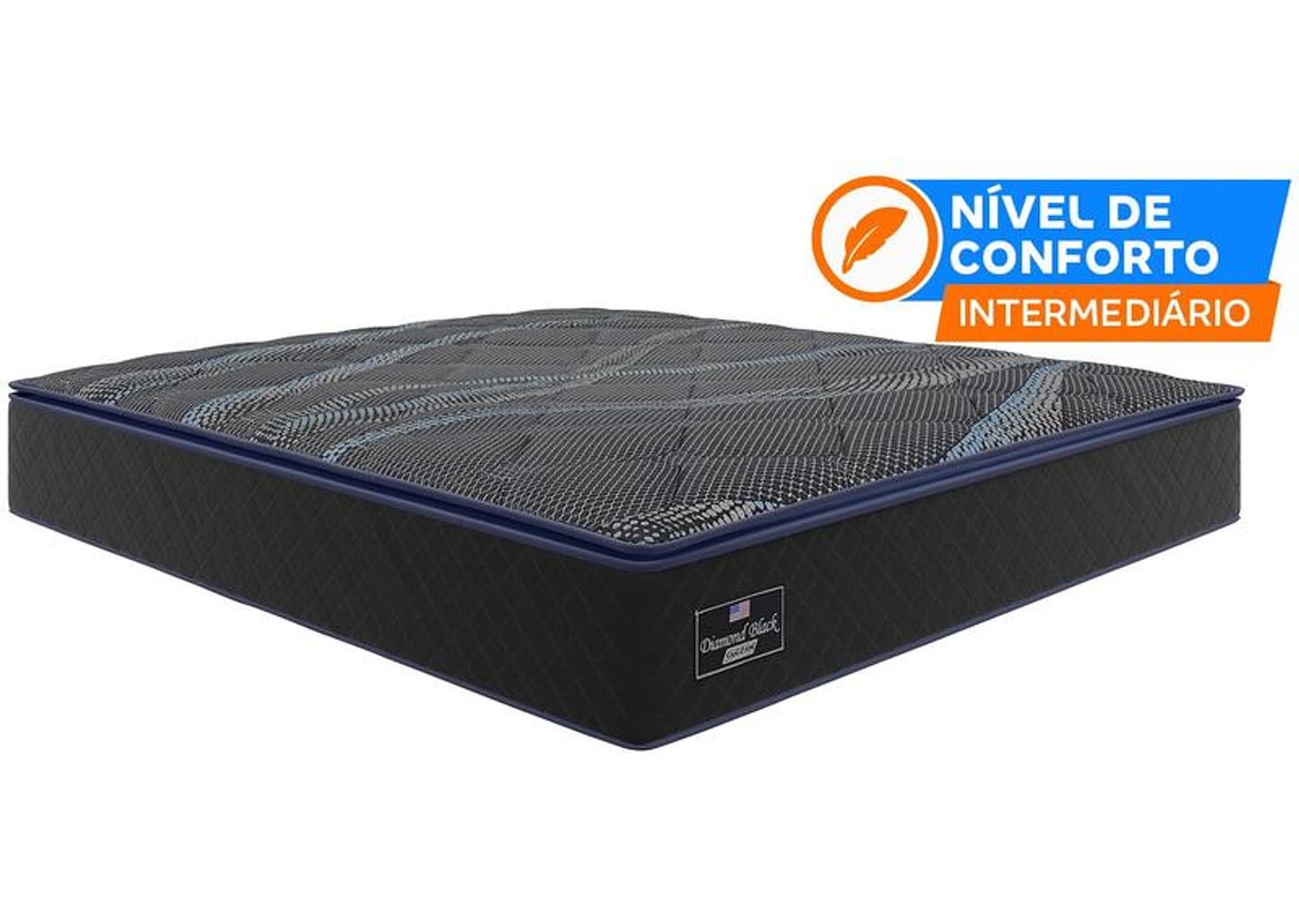 Colchão King Gazin de Molas Ensacadas 32x193x203cm Diamond Black