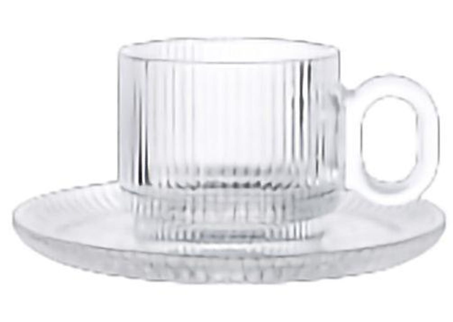 Jogo de Xícaras de Café 95ml Haus Concept Canelado 6 Peças