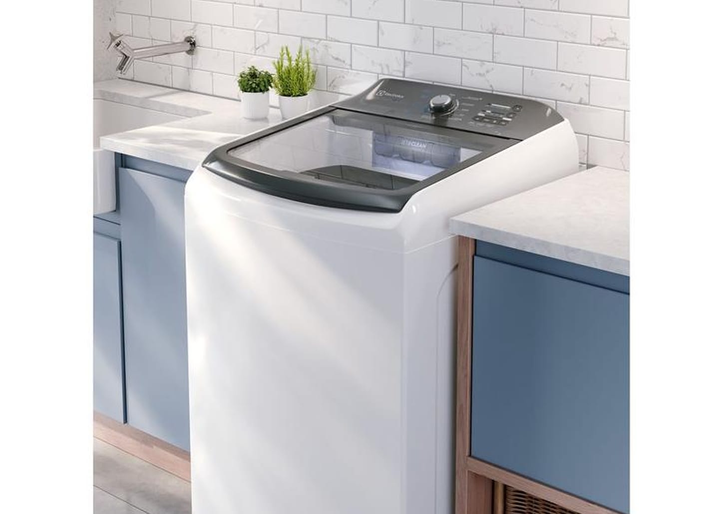 Lavadora de Roupas Electrolux 18kg Cesto Inox 11 Programas de Lavagem Branco Efficient LEE18