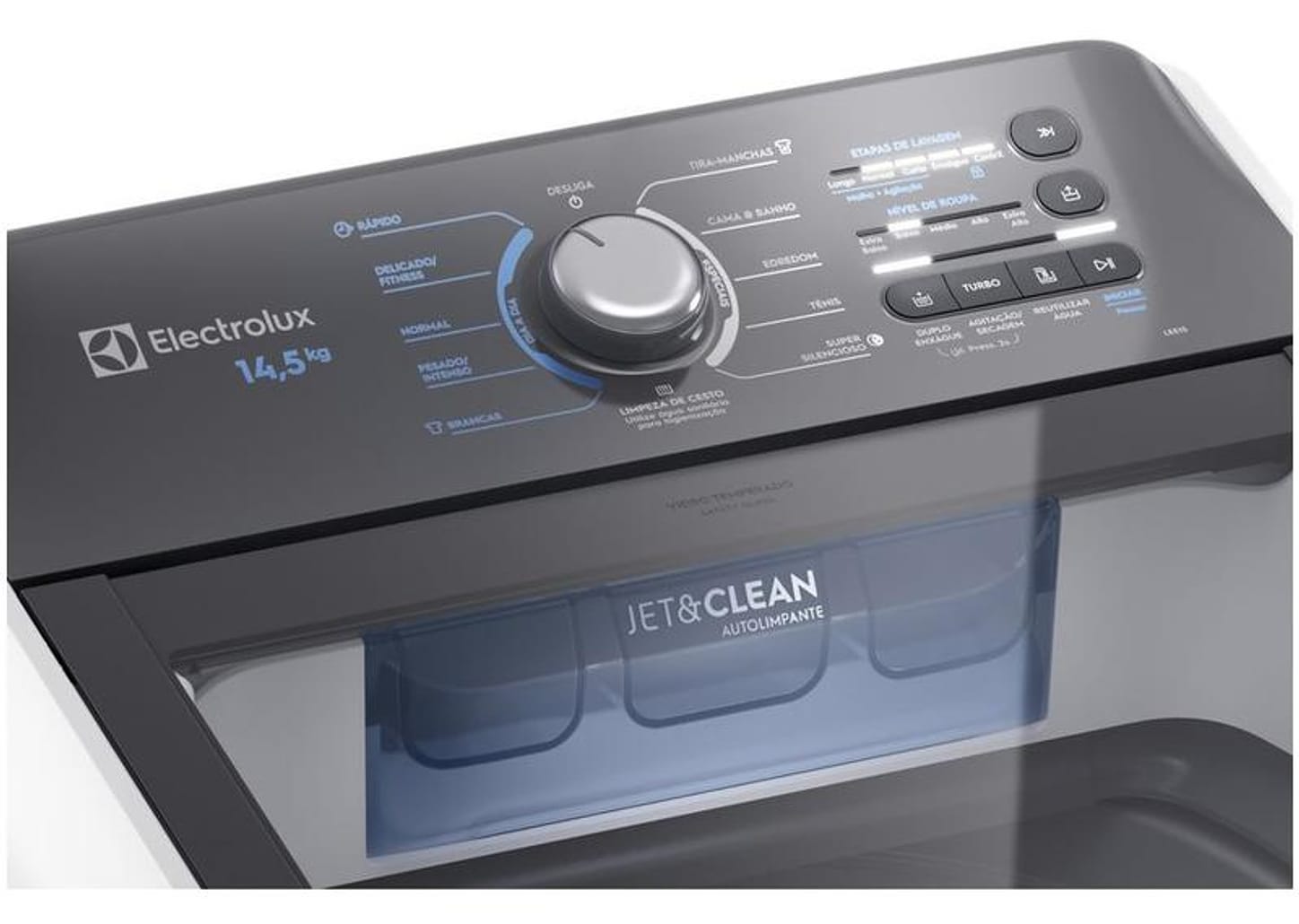 Lavadora de Roupas Electrolux 14,5kg Cesto Inox 11 Programas de Lavagem Branco Efficient LEE15