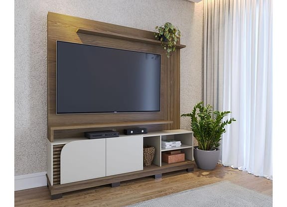 Estante para TV até 75" 2 Portas Colibri Jurerê