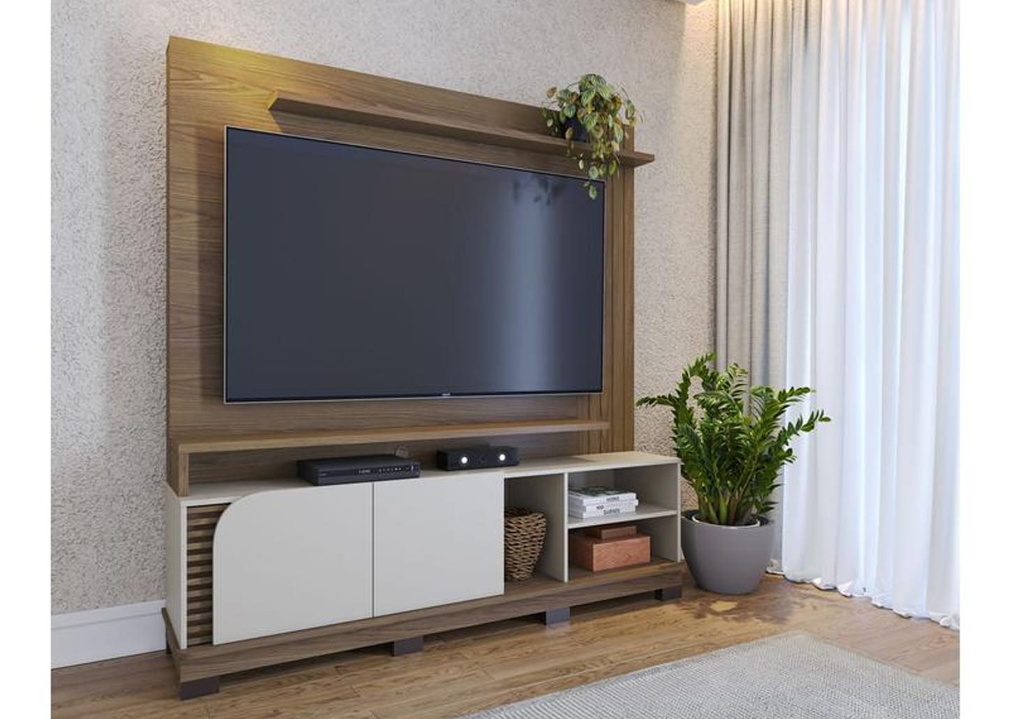 Estante para TV até 75" 2 Portas Colibri Jurerê