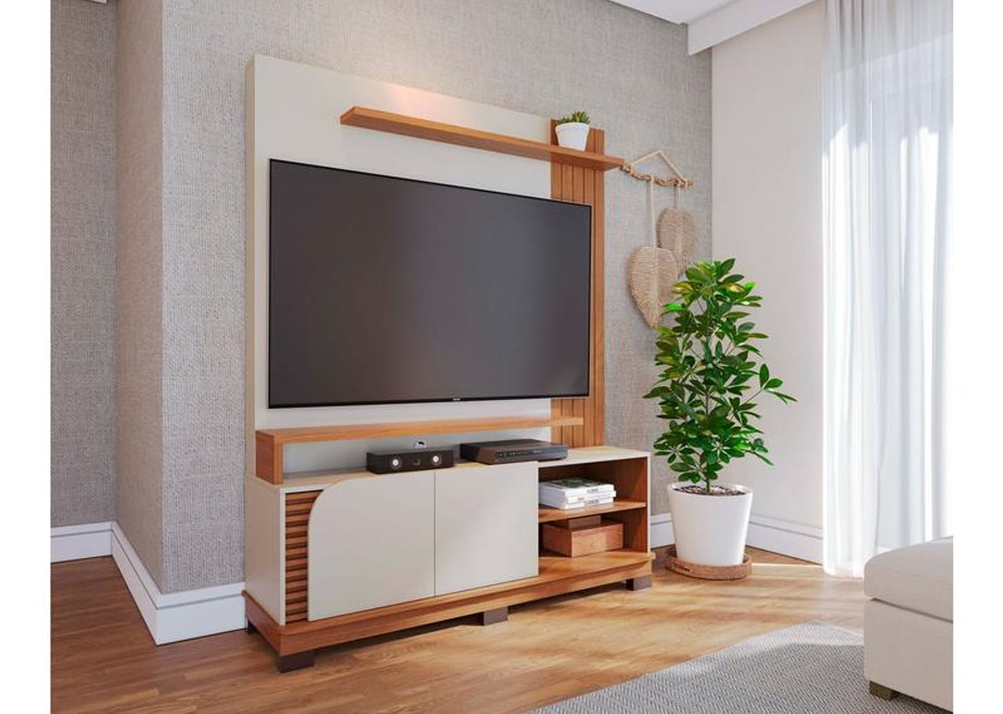 Estante para TV até 65" 2 Portas Colibri Jurerê