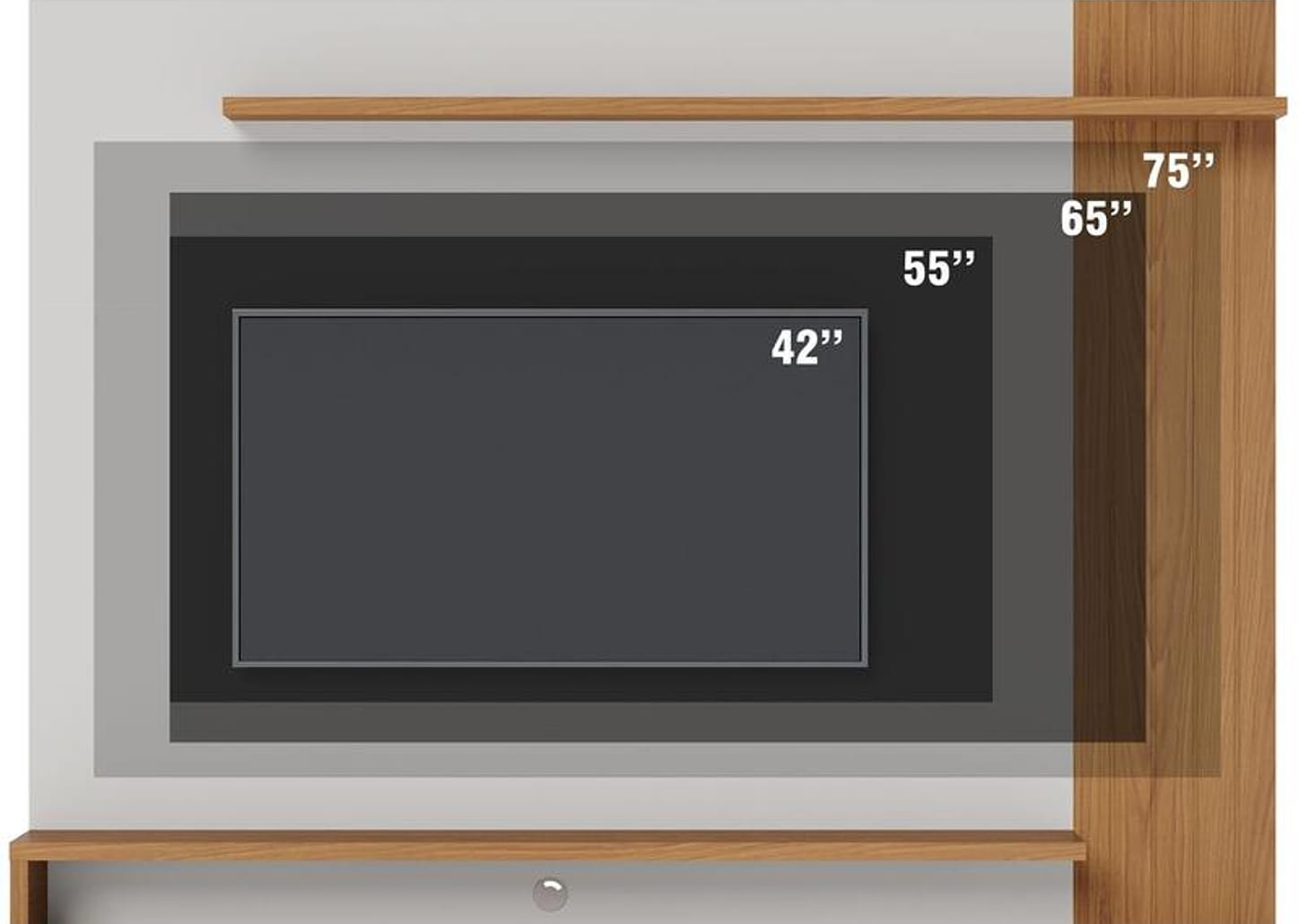 Estante para TV até 75" 2 Portas Colibri Jurerê