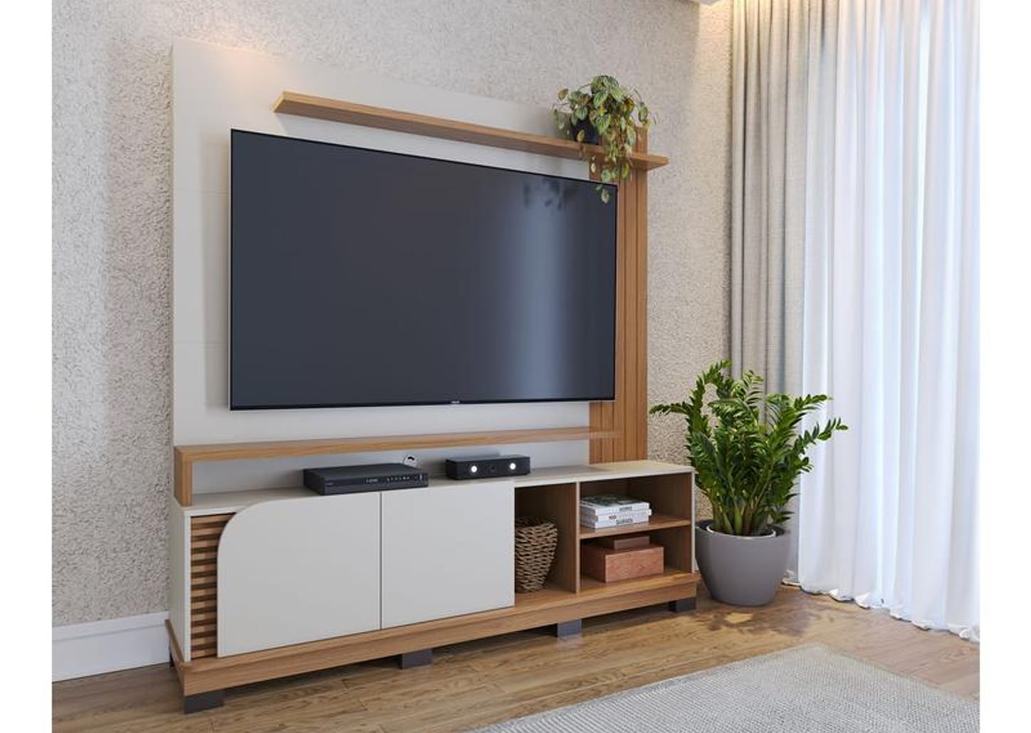 Estante para TV até 75" 2 Portas Colibri Jurerê