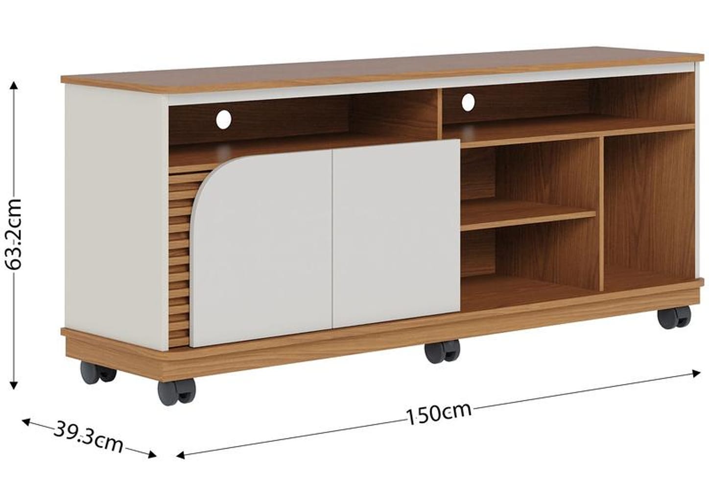 Rack para TV Até 65" 2 Portas Colibri Jurerê