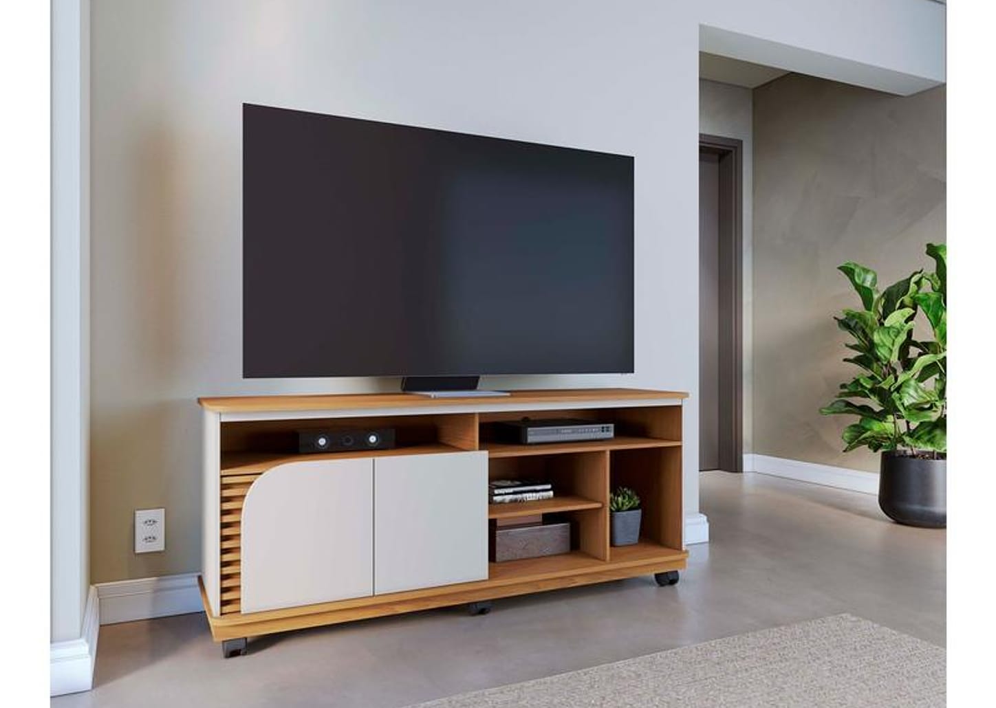 Rack para TV Até 65" 2 Portas Colibri Jurerê