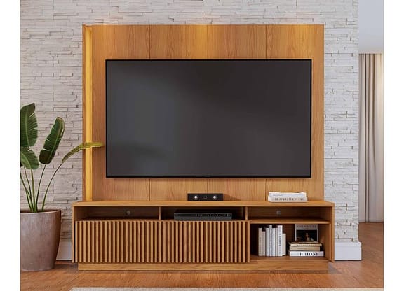 Estante Home para TV até 75" 2 Portas Colibri Jordão