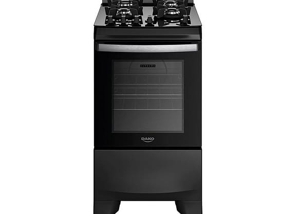 Fogão 4 Bocas Dako Preto Supreme Glass