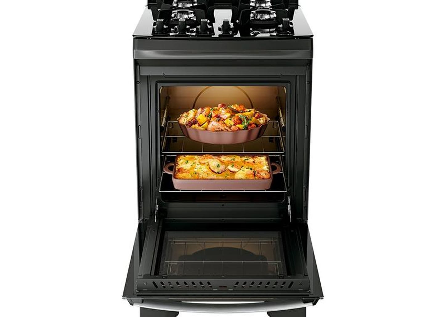 Fogão 4 Bocas Dako Preto Supreme Glass