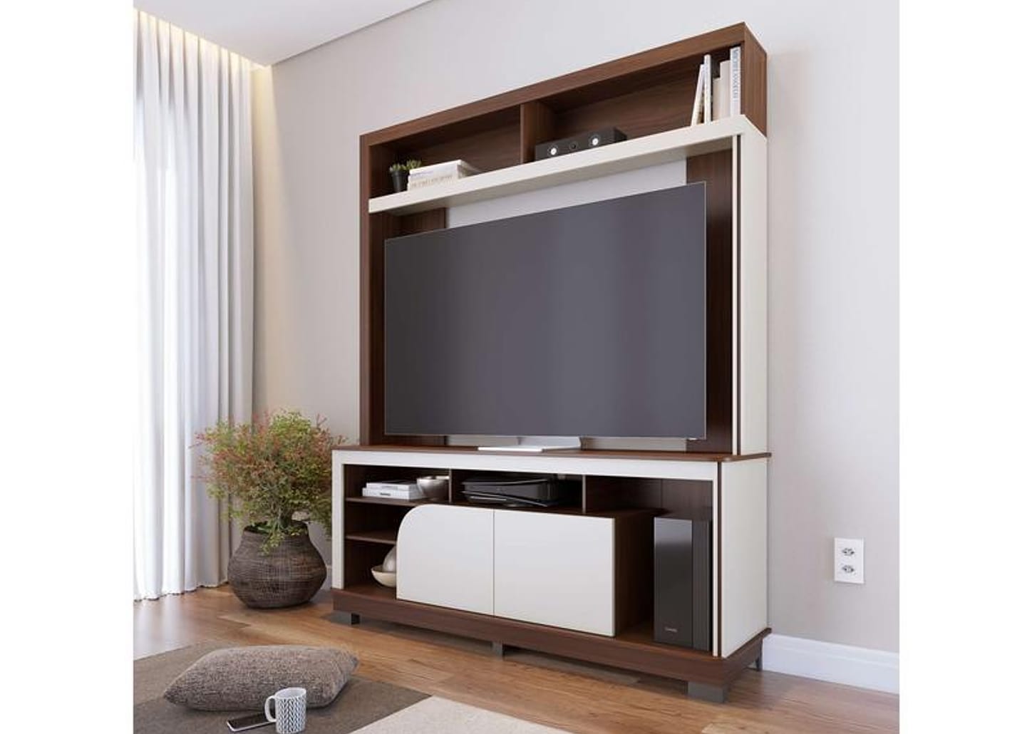 Estante para TV até 65" 2 Portas Colibri Belaya