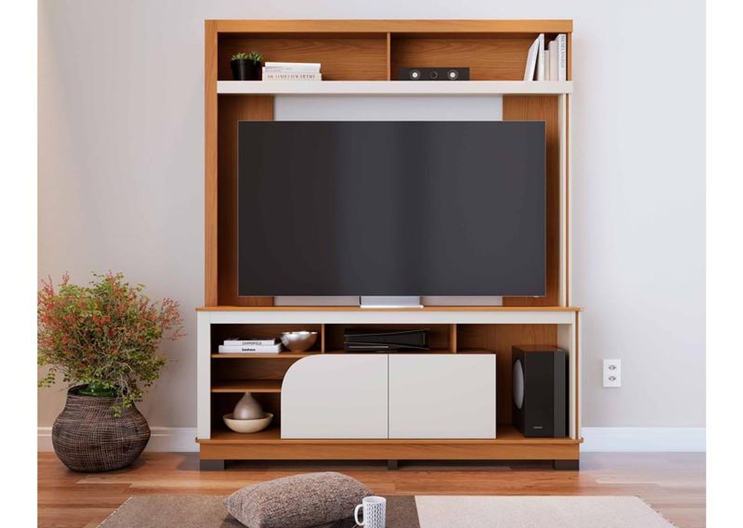 Estante para TV até 65" 2 Portas Colibri Belaya