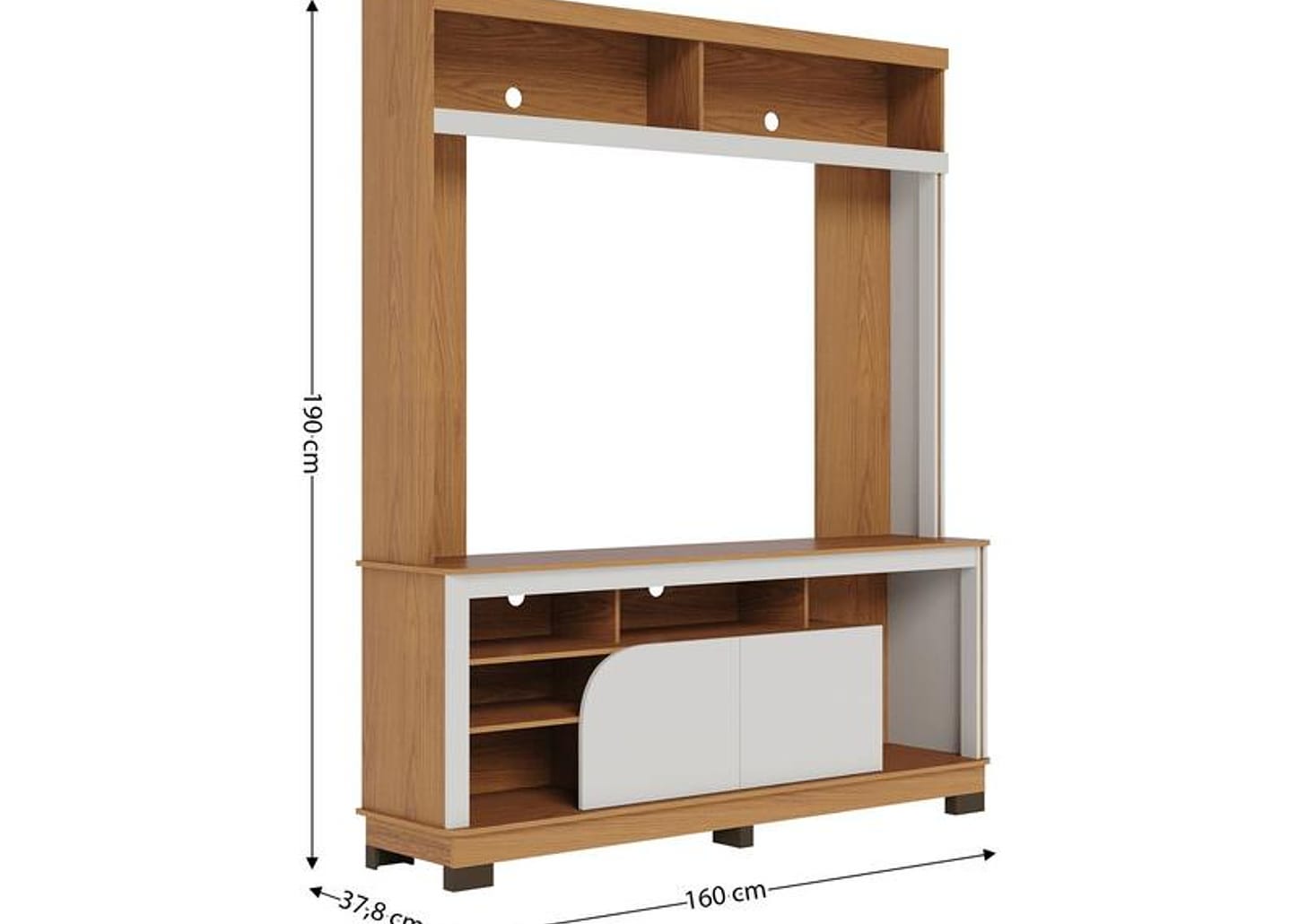 Estante para TV até 65" 2 Portas Colibri Belaya