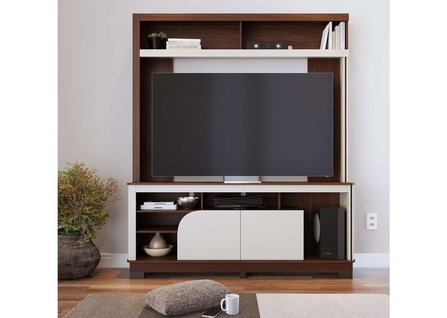 Estante para TV até 65" 2 Portas Colibri Belaya