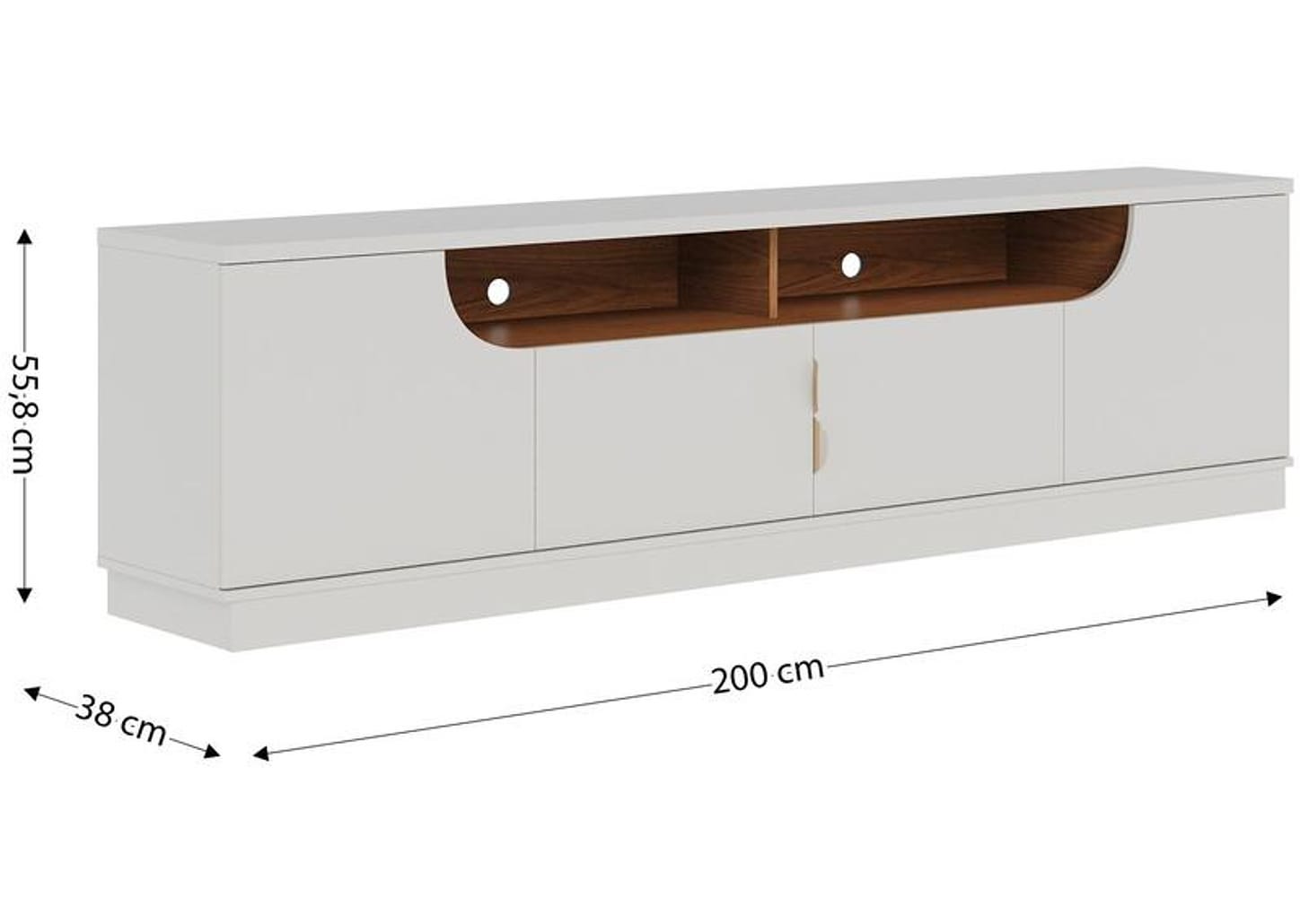 Rack para TV Até 75" 4 Portas Colibri Santorini