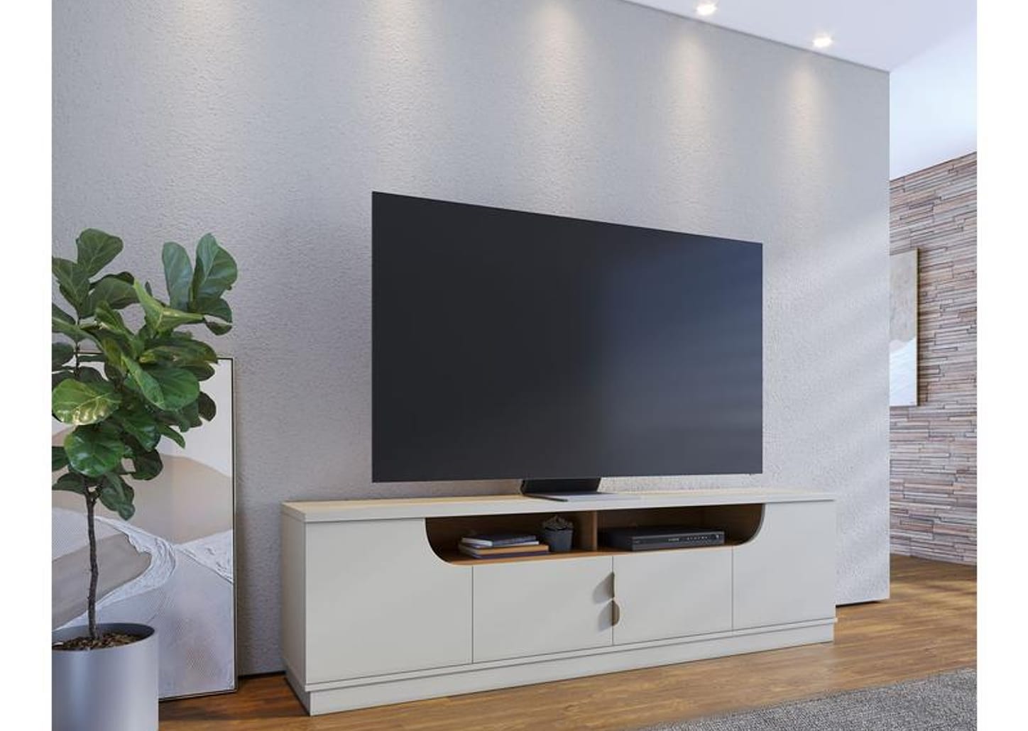 Rack para TV Até 75" 4 Portas Colibri Santorini