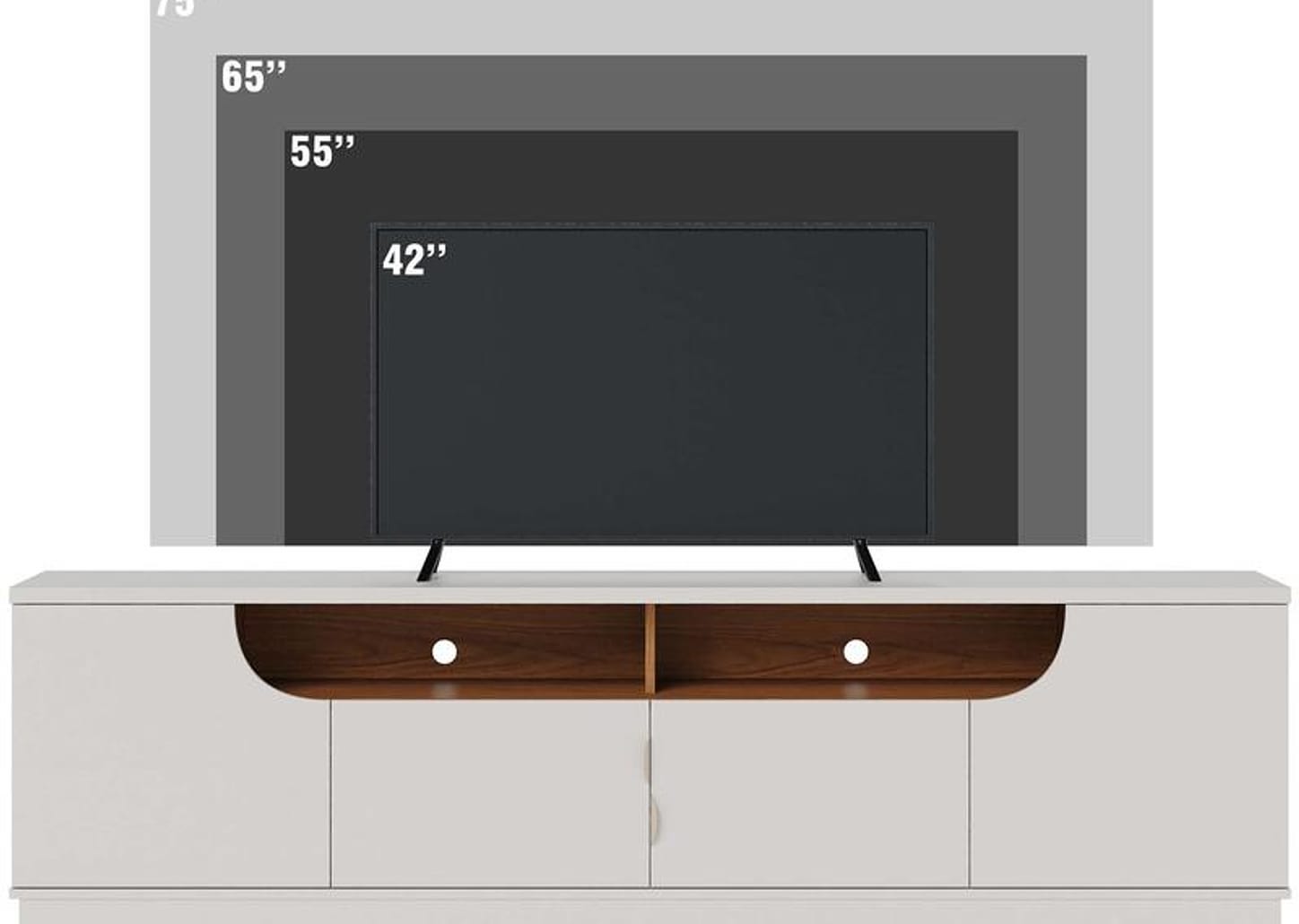 Rack para TV Até 75" 4 Portas Colibri Santorini