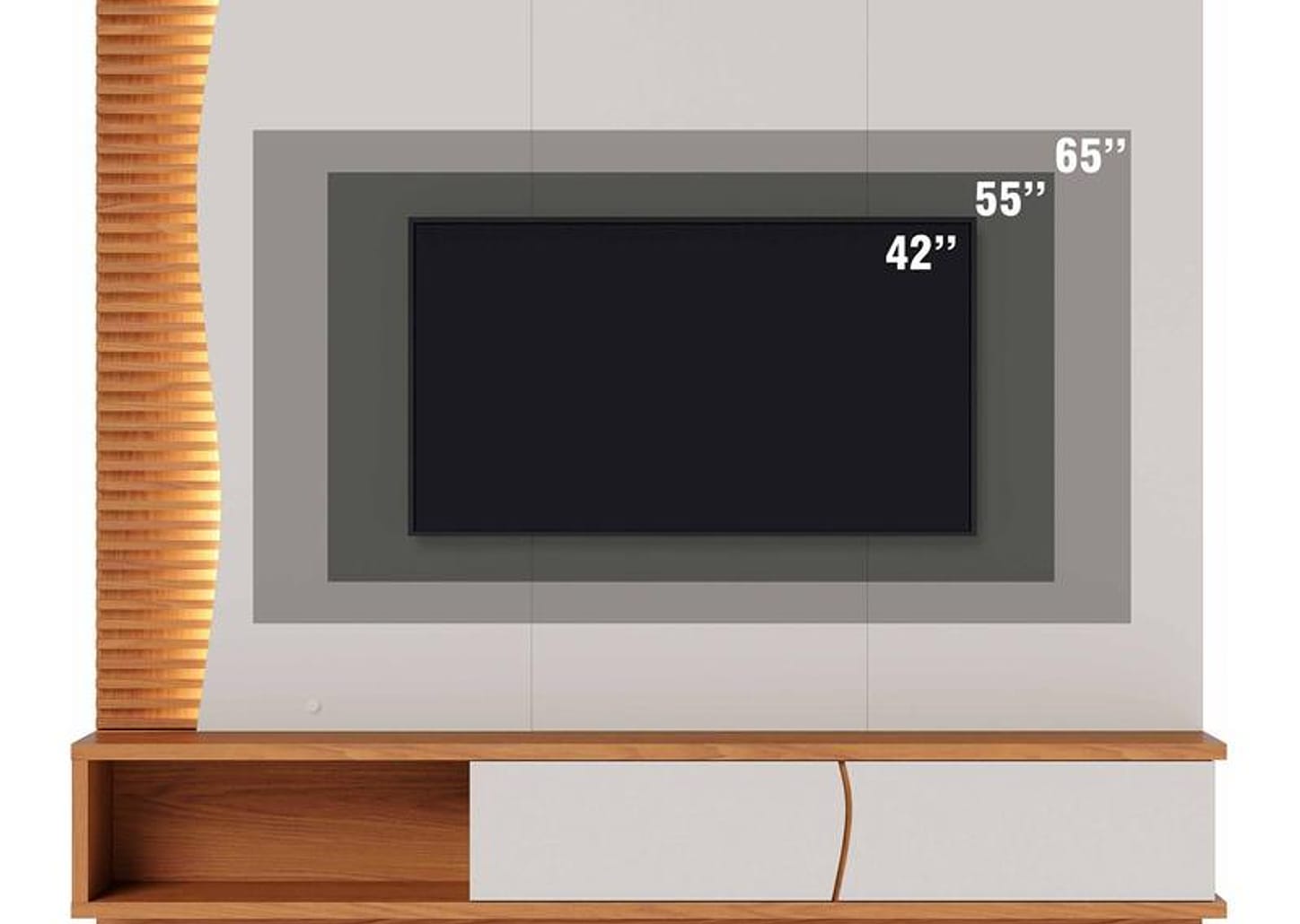 Painel para TV até 65" Colibri Egeu