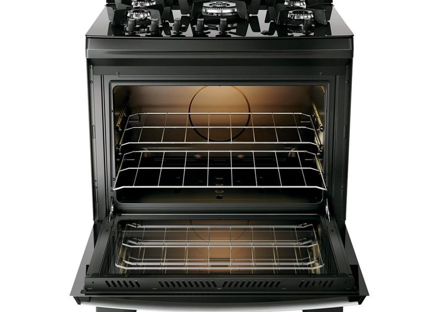 Fogão 5 Bocas Dako Preto Supreme Glass