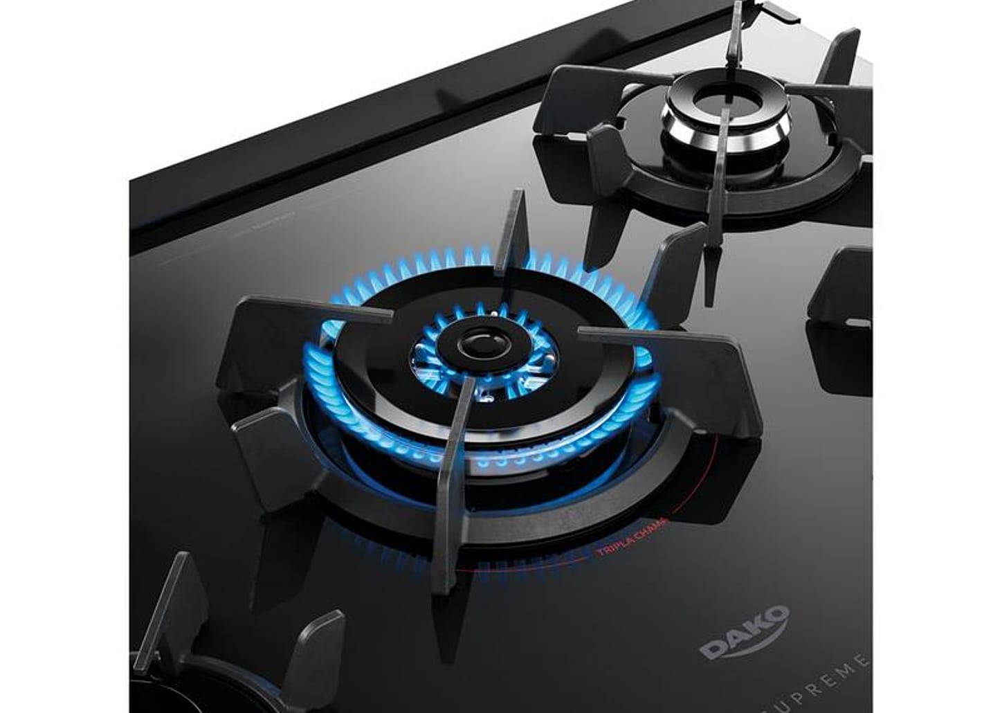 Fogão 5 Bocas Dako Preto Supreme Glass