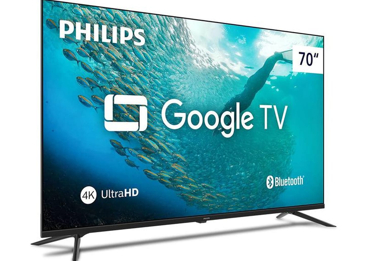Smart TV 70" Philips 4K UHD DLED 70PUG7019/78 Google TV Quad Core Google Assistente 3 HDMI