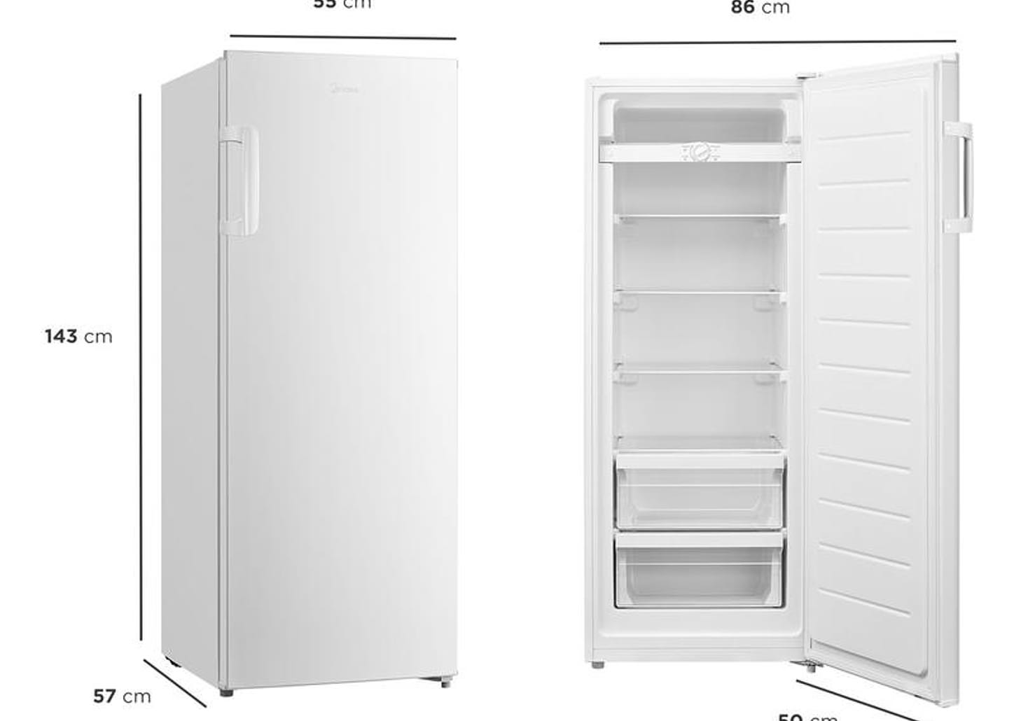 Freezer Vertical Midea 196L MDRU276FZA011