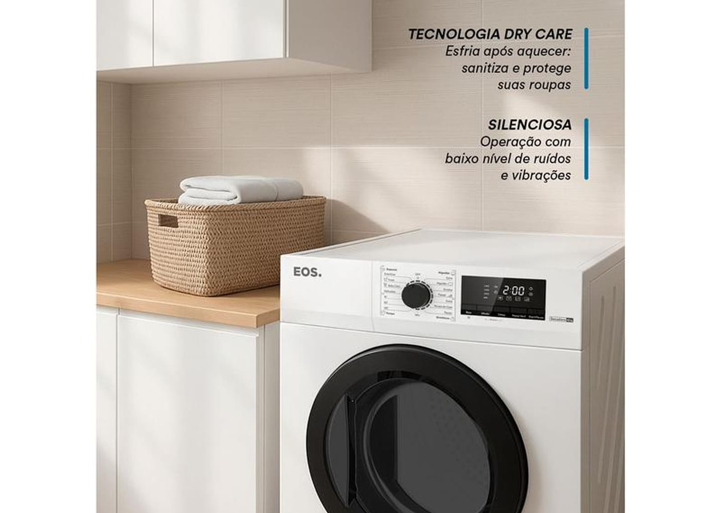 Secadora de Roupas de Piso EOS 12kg ESR211VB 15 Programas de Secagem