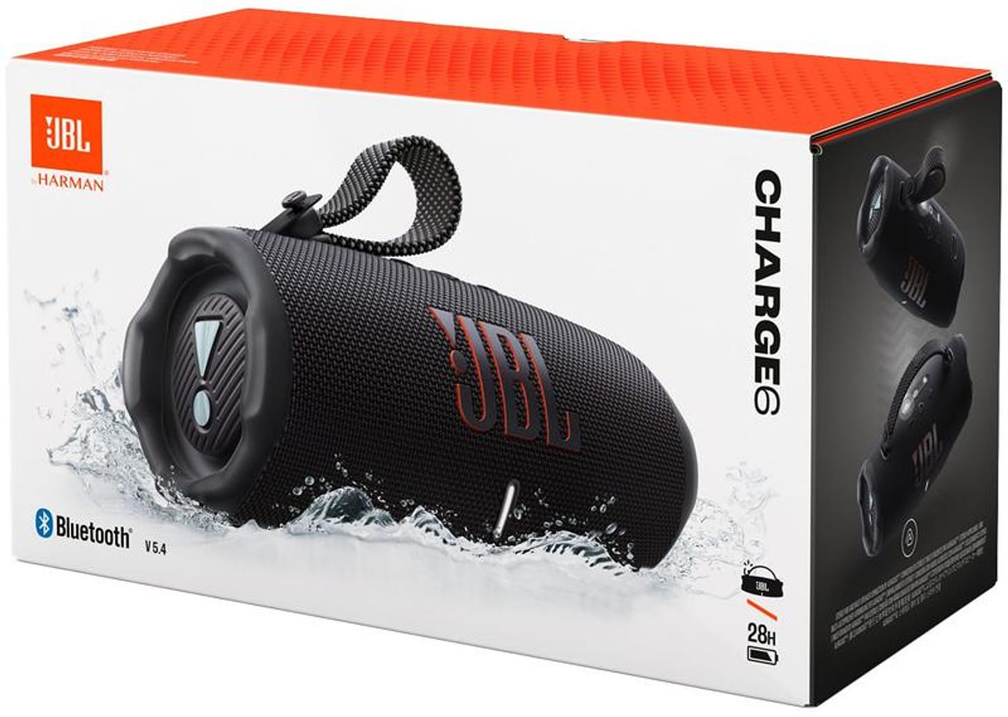 Caixa de Som JBL Charge 6 JBLCHARGE6BLKBR Bluetooth Amplificada Portátil IP68 30W RMS