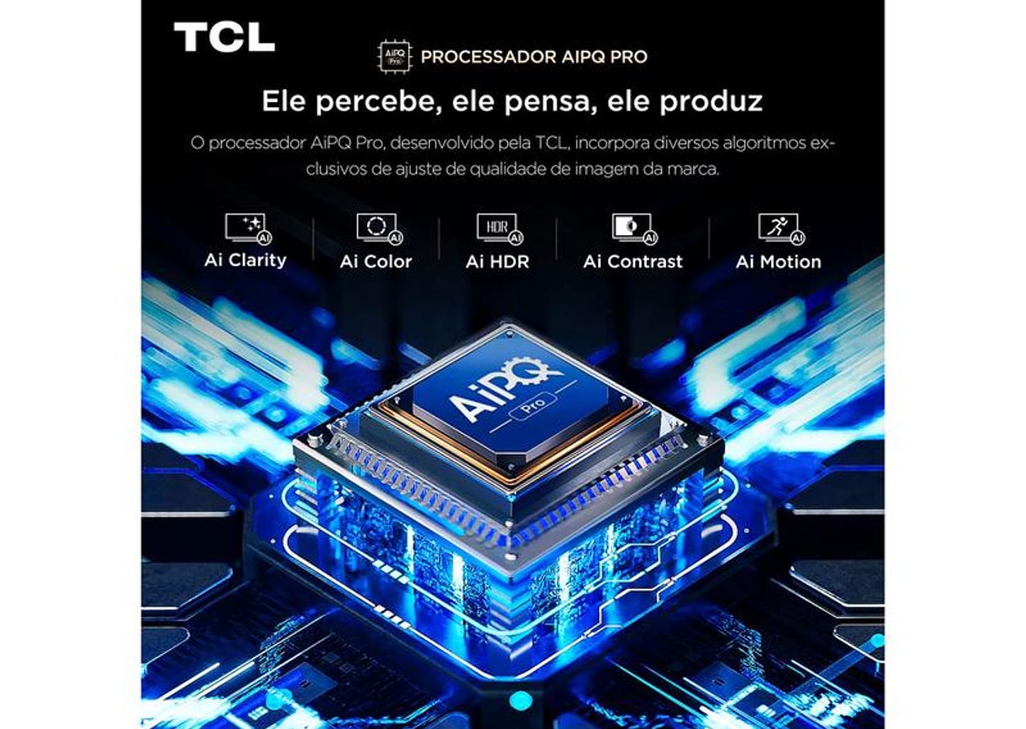 Smart TV 75" TCL 4K UHD MiniLED 75C7K 144Hz Google TV AiPQ Pro Google Assistente 4 HDMI