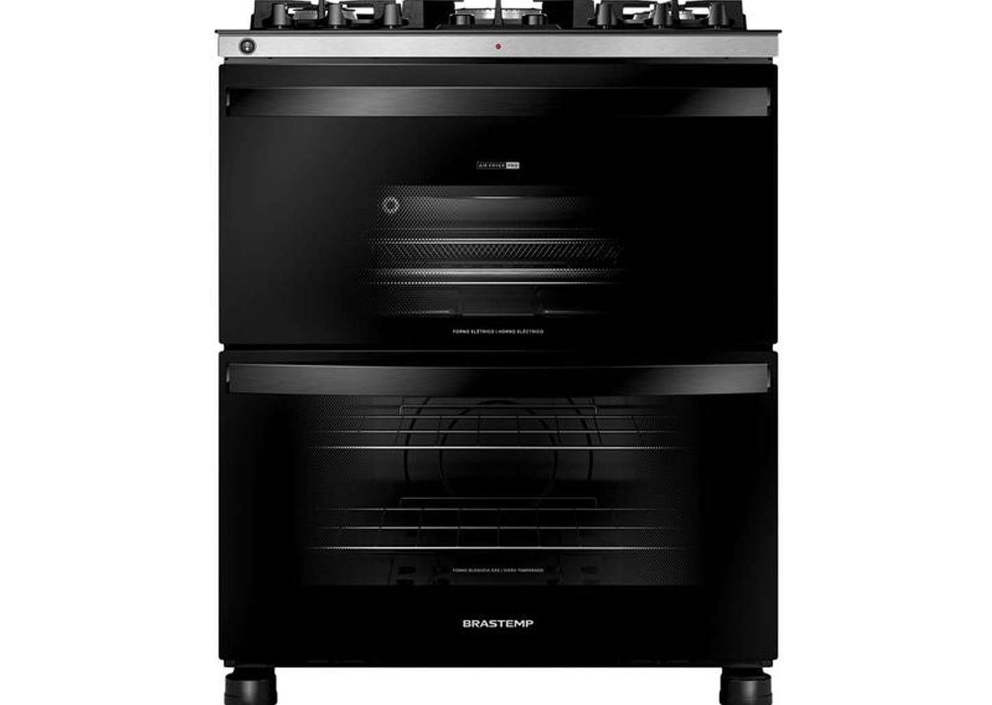 Fogão 5 Bocas Brastemp Preto Duplo Forno BFD5LAE