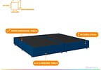 Base Cama Box Queen Gazin 27x158x198cm Nevasca